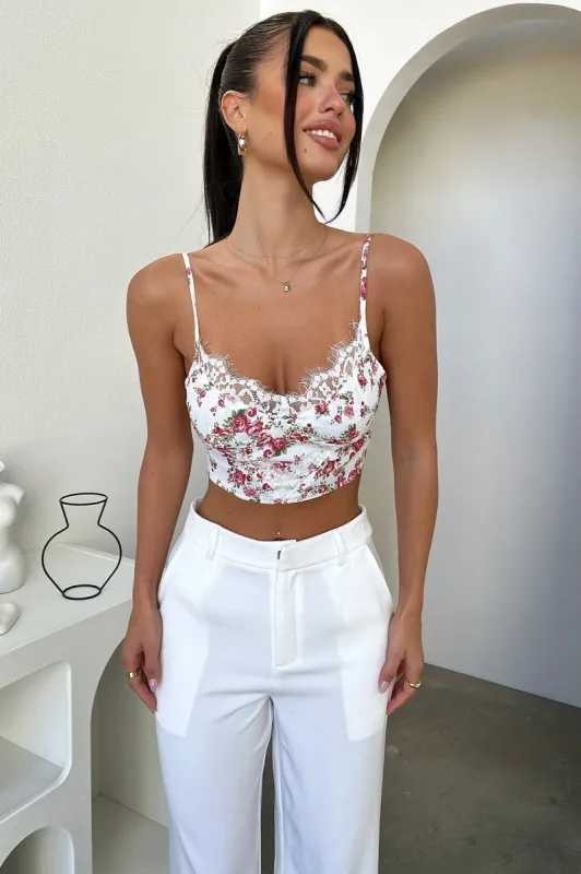 Lyara Crop - Rose Floral sold by Thats So Fetch