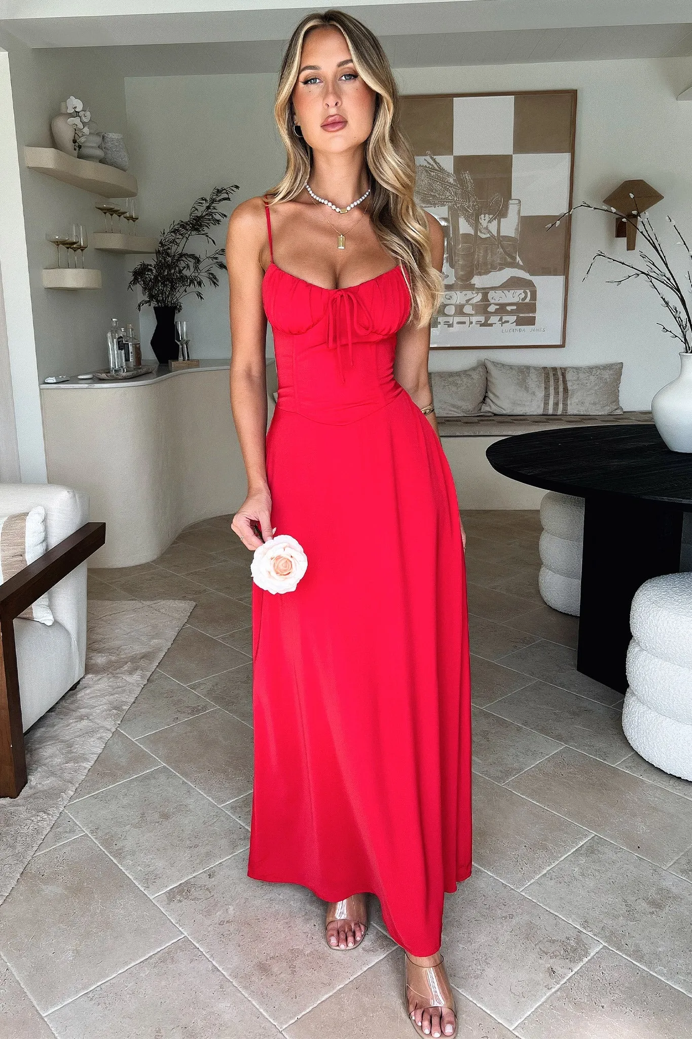Magdalena Maxi Dress - Red sold by Thats So Fetch