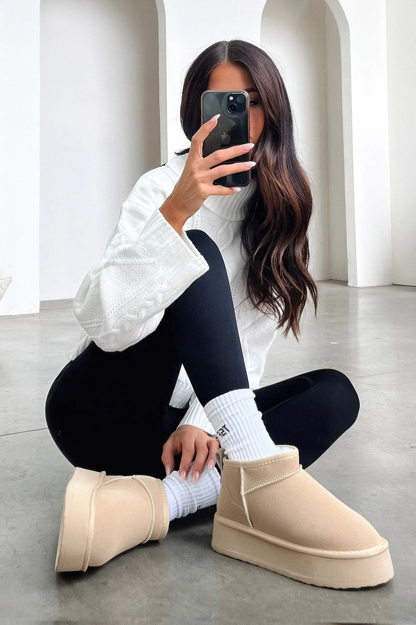 Eesha Platform Boots - Sand sold by Thats So Fetch product image thumbnail 2