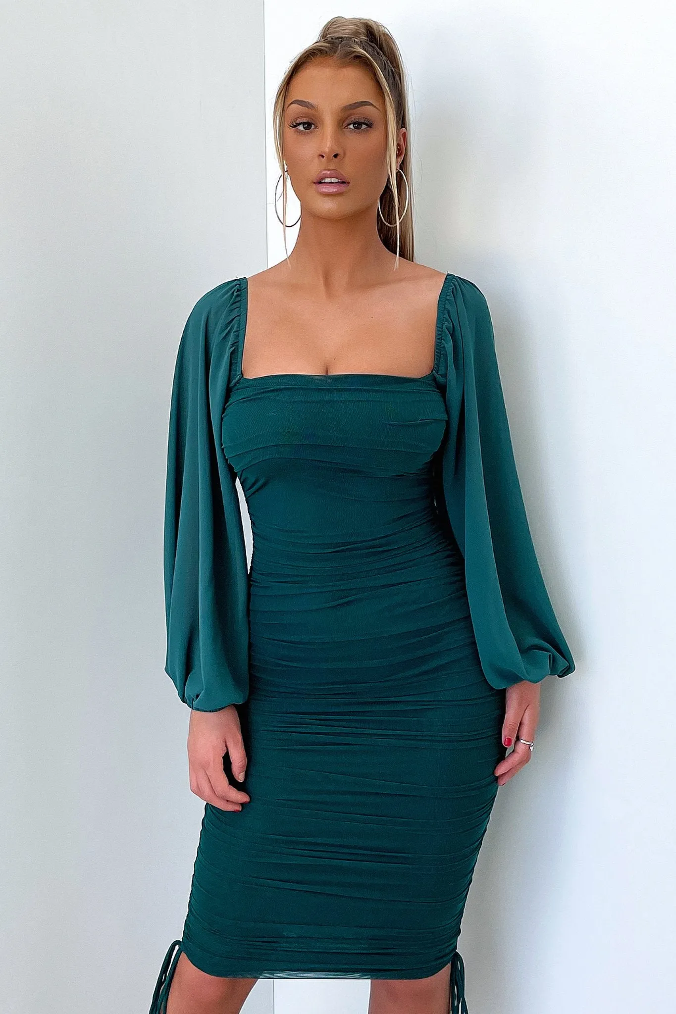 Lorde Midi Dress - Emerald sold by Thats So Fetch product image thumbnail 2