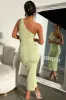 Trami One Shoulder Midi Dress - Green sold by Thats So Fetch