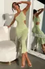 Trami One Shoulder Midi Dress - Green sold by Thats So Fetch