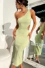 Trami One Shoulder Midi Dress - Green sold by Thats So Fetch