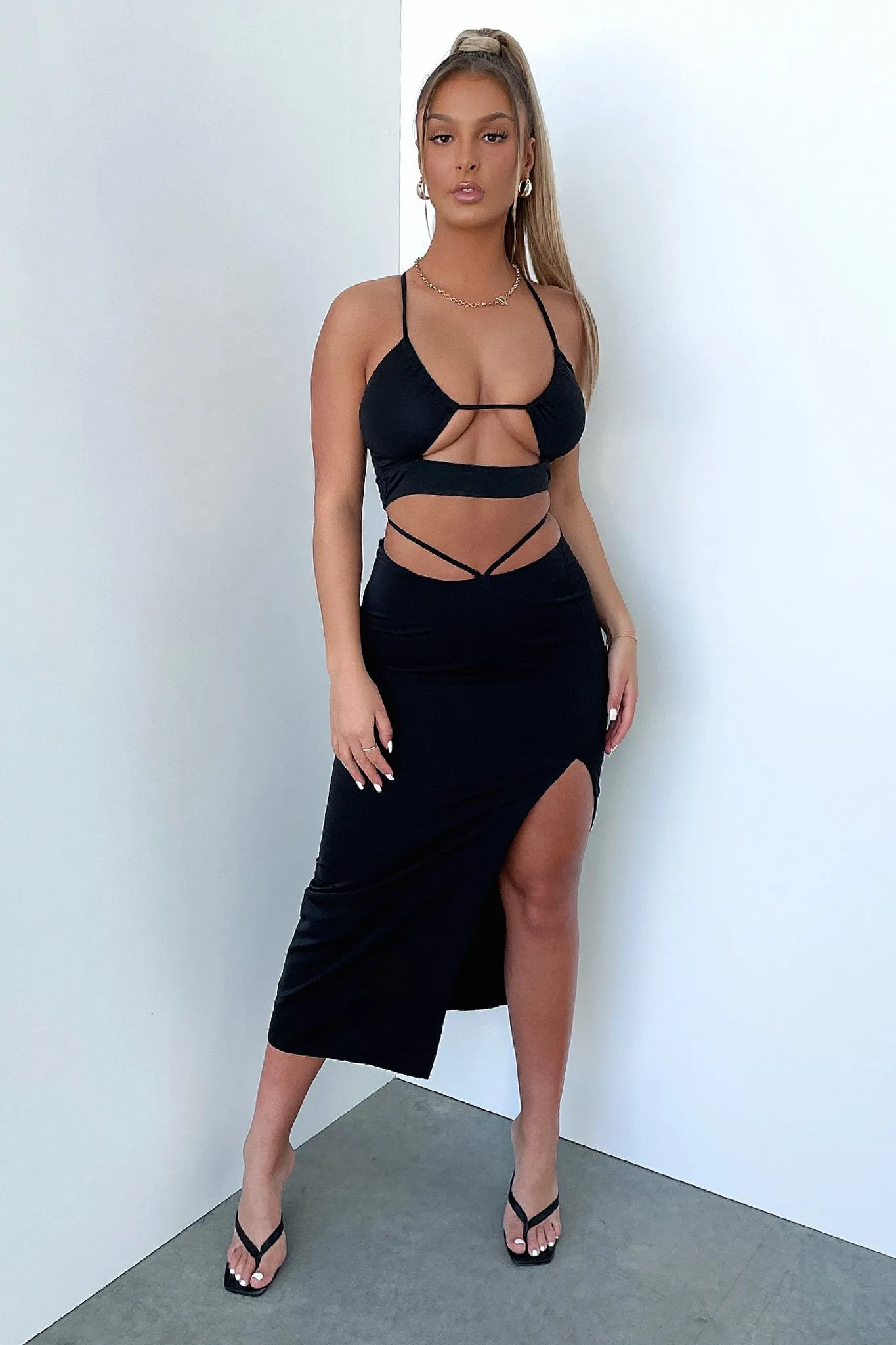 Risk Midi Skirt - Black sold by Thats So Fetch product image thumbnail 4