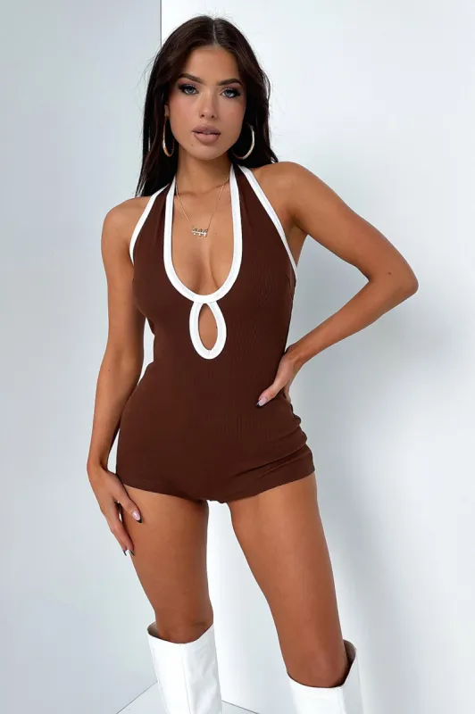 Melissa Romper - Brown sold by Thats So Fetch