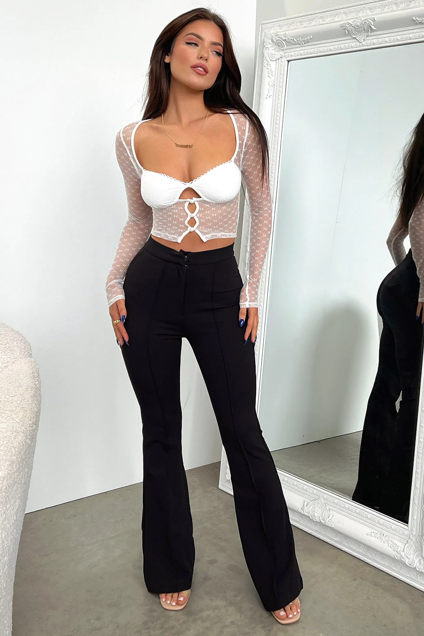 Kacey Long Sleeve Top - White sold by Thats So Fetch product image thumbnail 2