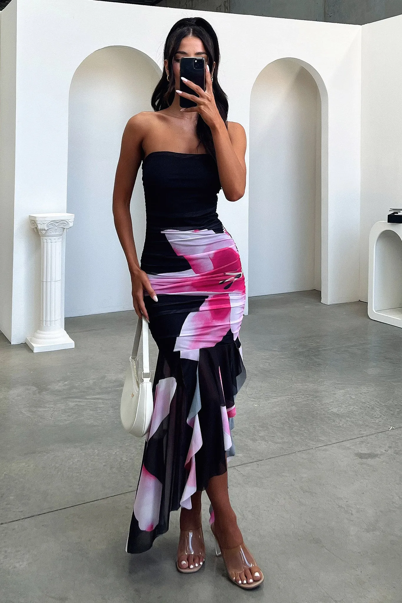 Alrita Strapless Midi Dress - Black sold by Thats So Fetch