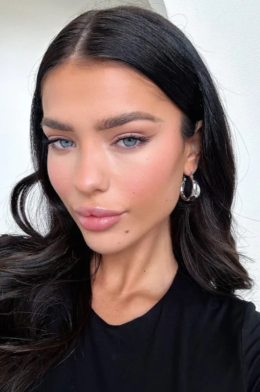 Zoey Hoop Earrings - Silver sold by Thats So Fetch