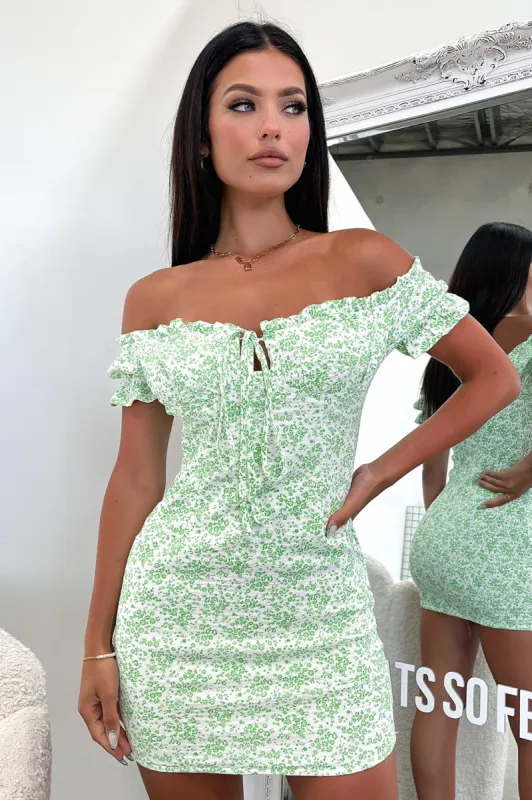Maisie Dress - Green Floral sold by Thats So Fetch