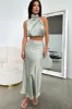 Santorini Maxi Skirt - Sage sold by Thats So Fetch