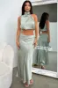 Santorini Maxi Skirt - Sage sold by Thats So Fetch