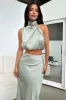 Santorini Maxi Skirt - Sage sold by Thats So Fetch