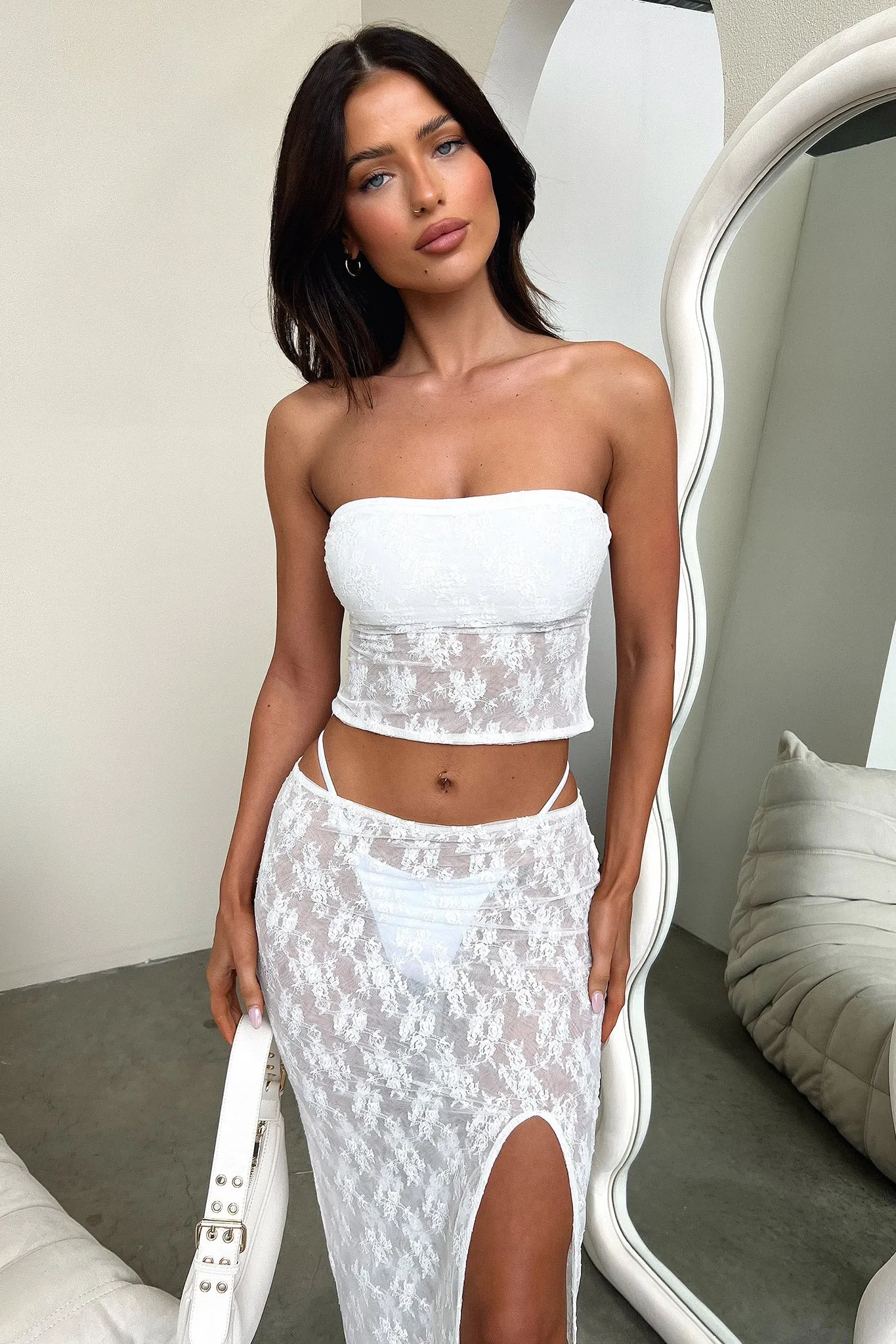 Elia Skirt - White sold by Thats So Fetch product image thumbnail 2