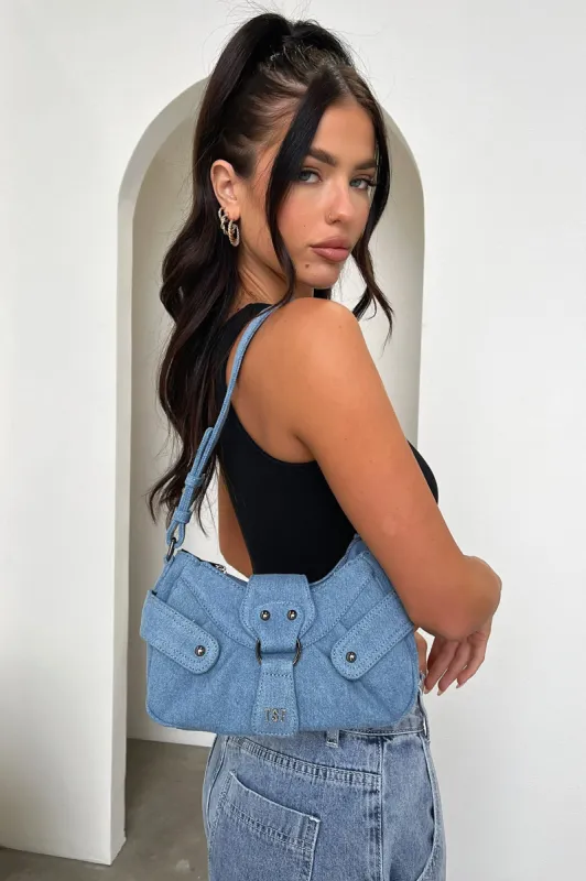 Nevaeh Shoulder Bag - Denim sold by Thats So Fetch