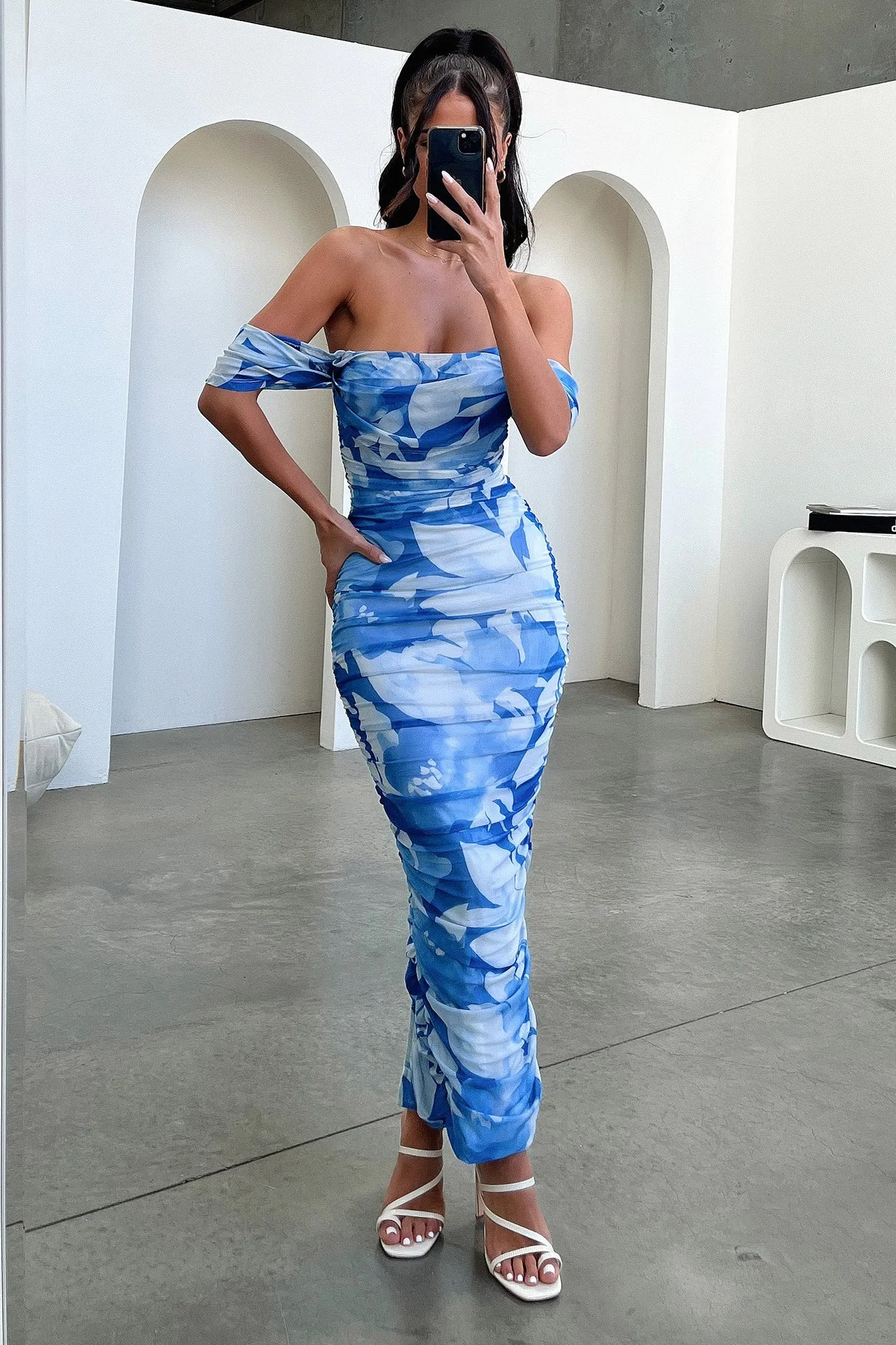 Lucinda Maxi Dress - Blue Floral sold by Thats So Fetch