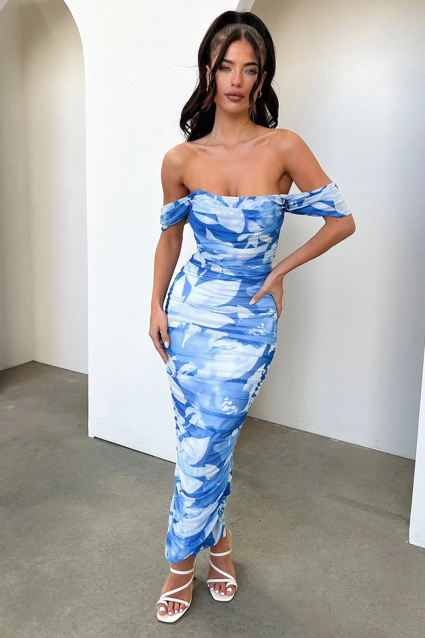 Lucinda Maxi Dress - Blue Floral sold by Thats So Fetch product image thumbnail 4