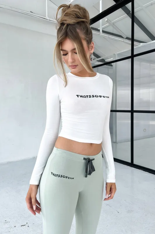 Bamba Long Sleeve Tee - White/Charcoal sold by Thats So Fetch