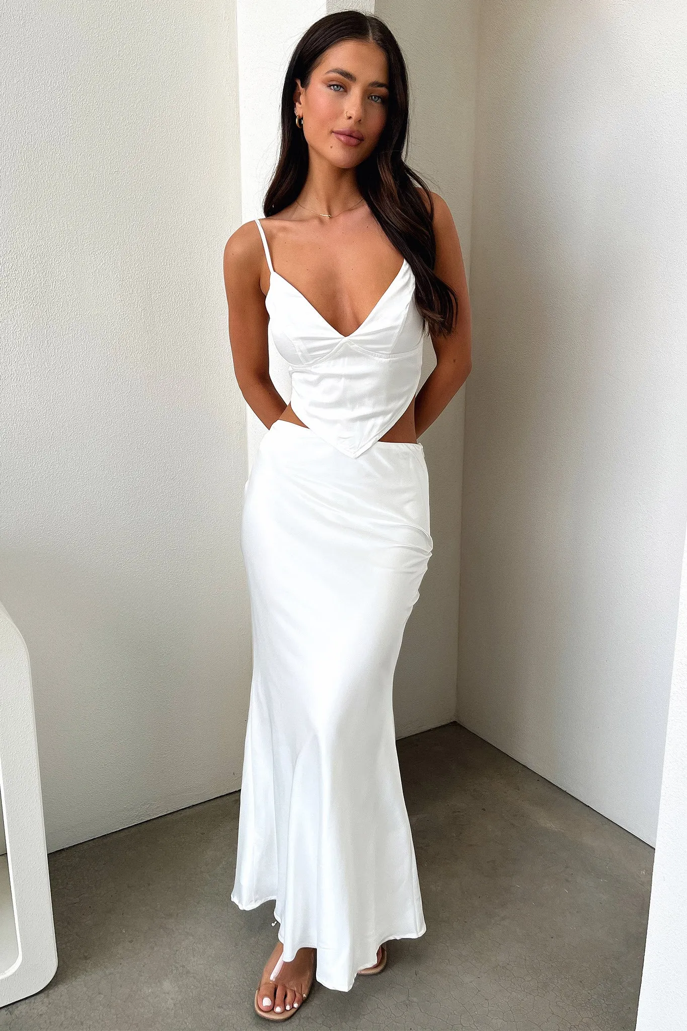 Adira Maxi Skirt - White sold by Thats So Fetch