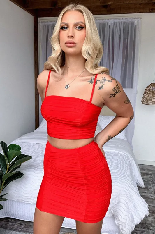 Arti Skirt - Red sold by Thats So Fetch