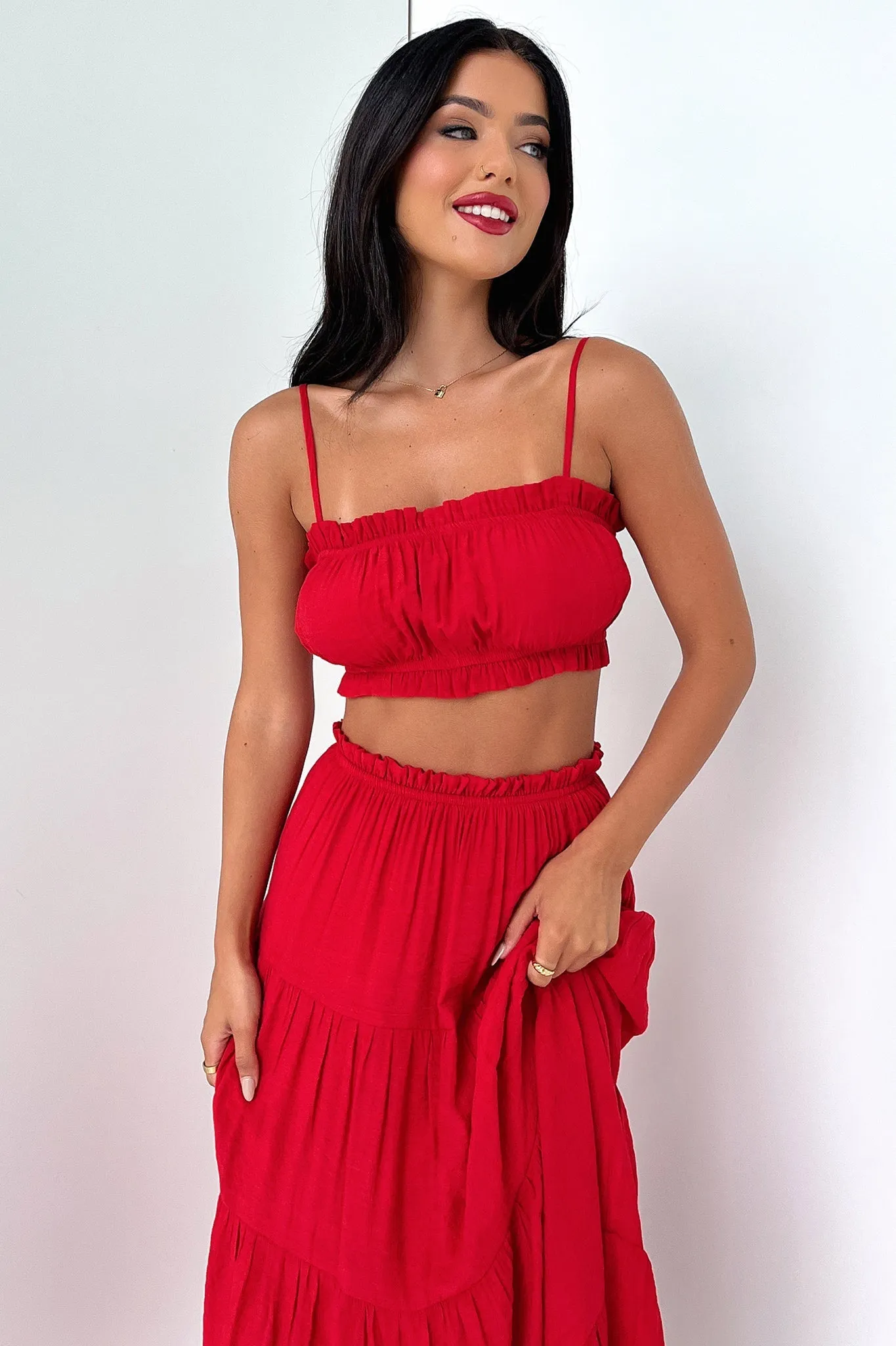 Selina Crop - Red sold by Thats So Fetch