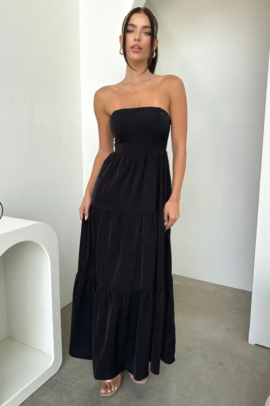Hailey Maxi Dress - Black sold by Thats So Fetch