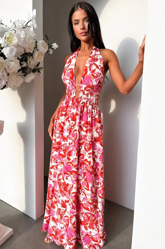 Arien Maxi Dress - Pink Floral sold by Thats So Fetch