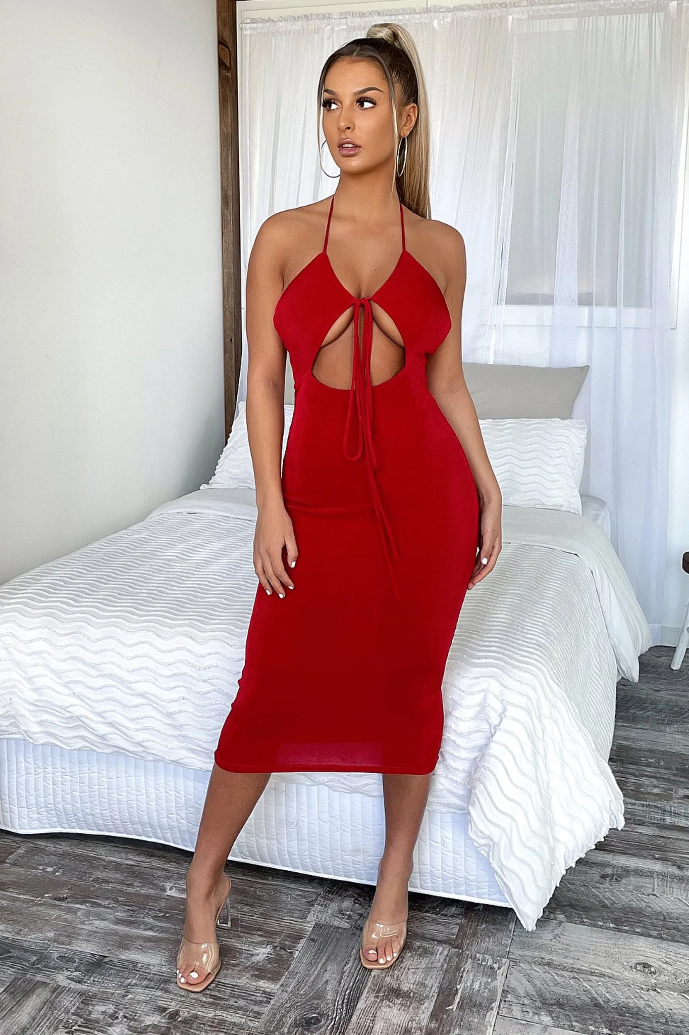 Averta Midi Dress - Red sold by Thats So Fetch product image thumbnail 3