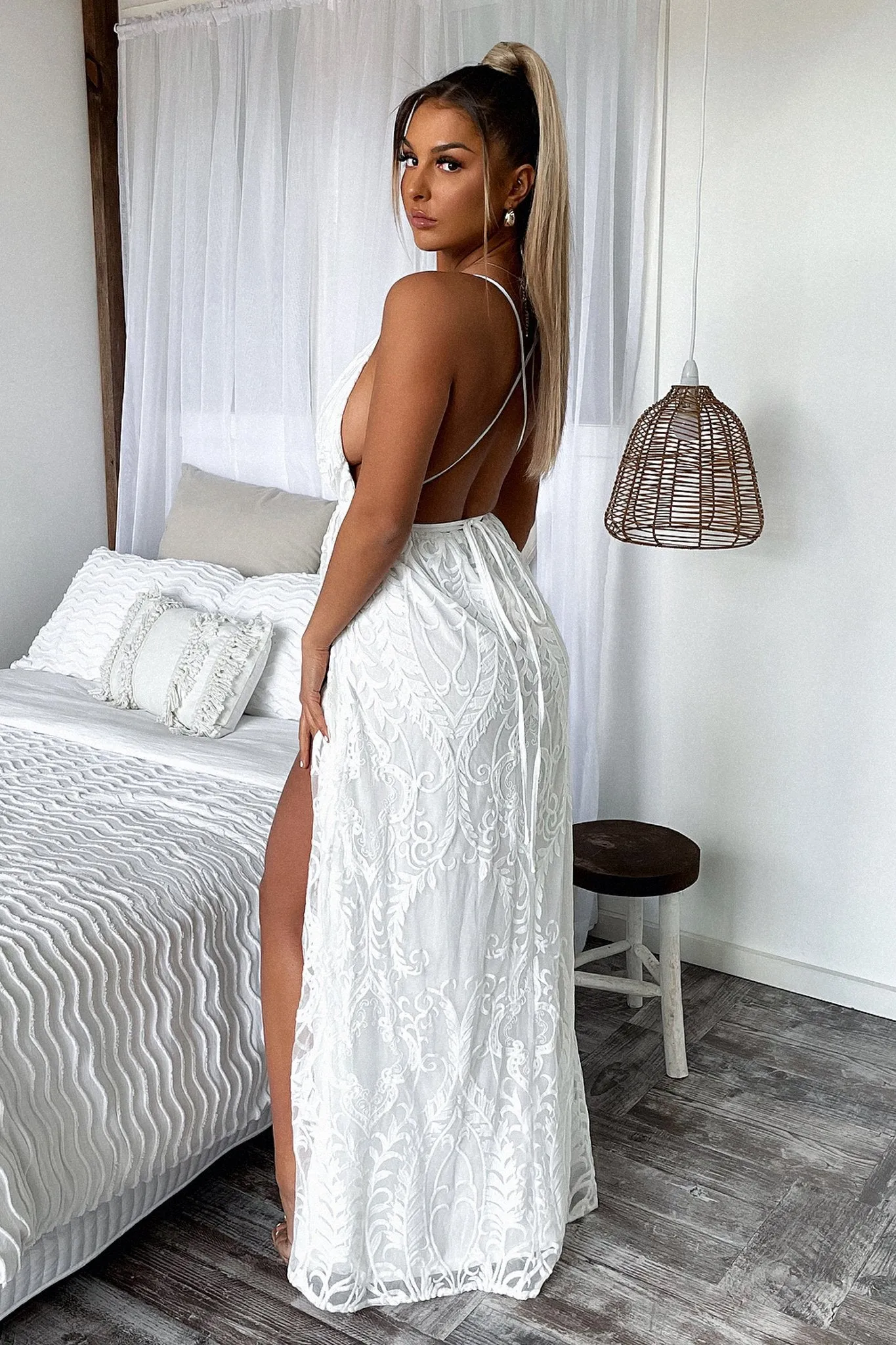 Scarlett Halter Maxi Dress - White sold by Thats So Fetch product image thumbnail 5