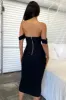 Lucinda Midi Dress - Black sold by Thats So Fetch