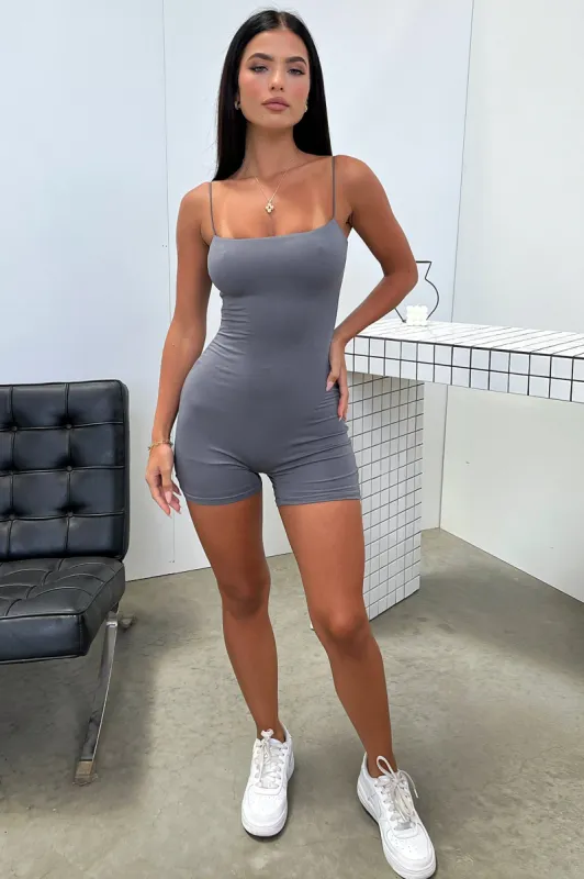 Mace Playsuit - Charcoal sold by Thats So Fetch