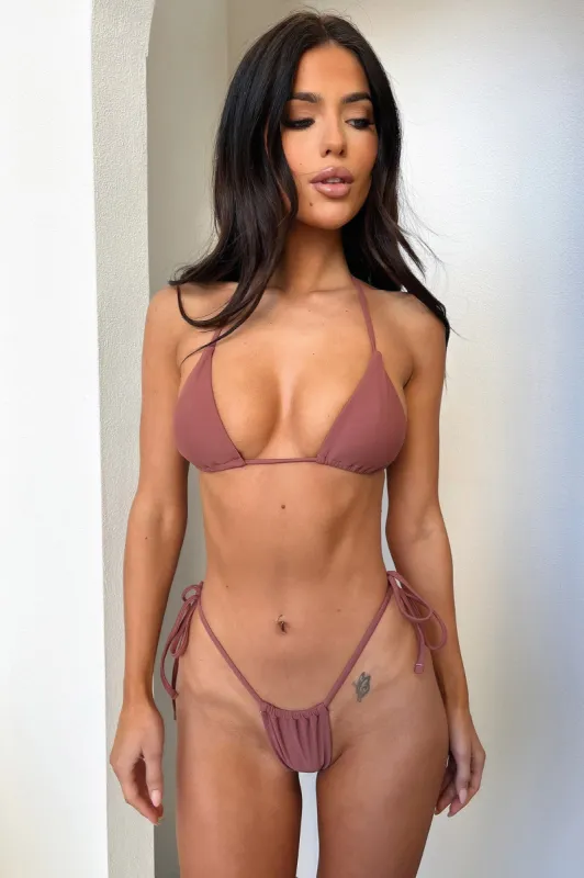 Opal Bikini Bottom - Brown sold by Thats So Fetch
