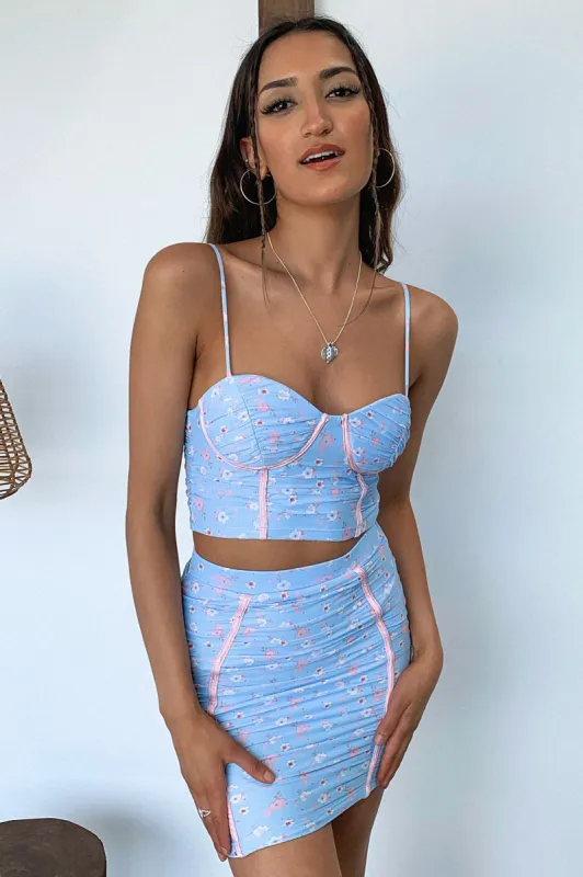 Rosie skirt - Blue Floral sold by Thats So Fetch