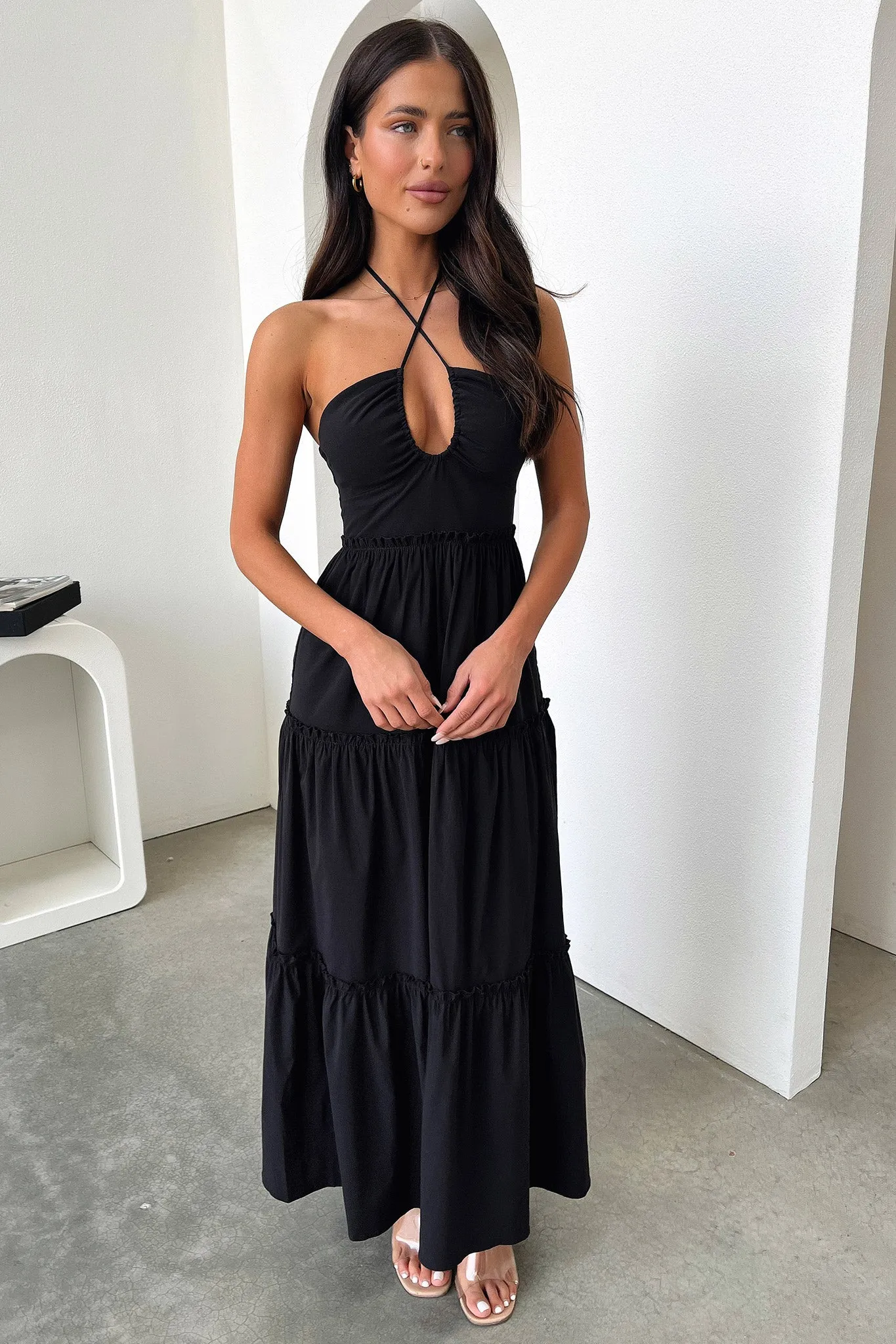 Audrina Maxi Dress - Black sold by Thats So Fetch product image thumbnail 3