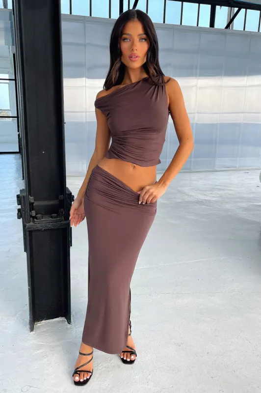 Vamika Maxi Skirt - Brown sold by Thats So Fetch