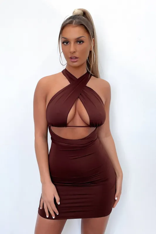 Skyler Dress - Brown sold by Thats So Fetch