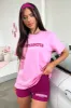 Series 5 Oversized Tee - Pink/Burgundy sold by Thats So Fetch