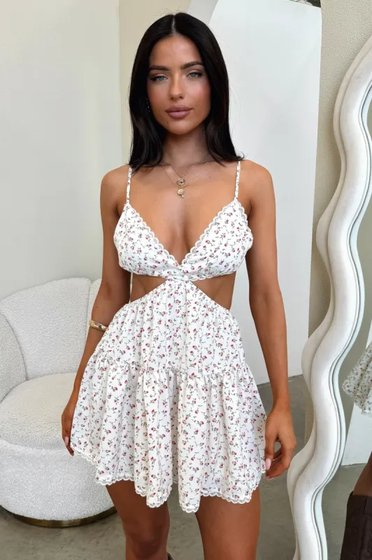 Madelyn Cut Out Mini Dress - Rose Floral sold by Thats So Fetch