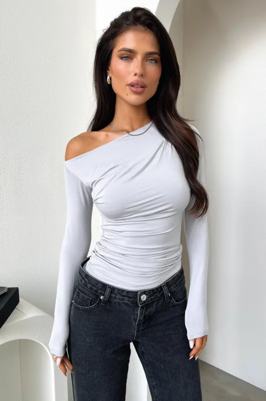 Vitani Long Sleeve Top - Grey sold by Thats So Fetch
