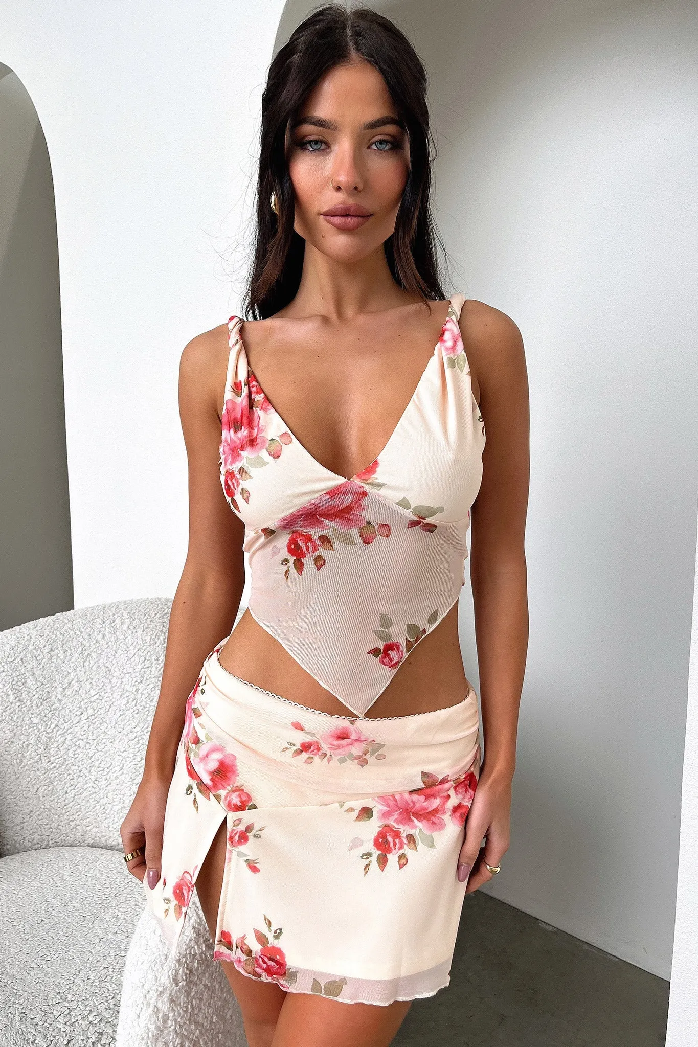 Tanaya Crop - Pink Floral sold by Thats So Fetch product image thumbnail 5