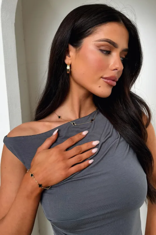 Oriana Bracelet - Gold / Black sold by Thats So Fetch