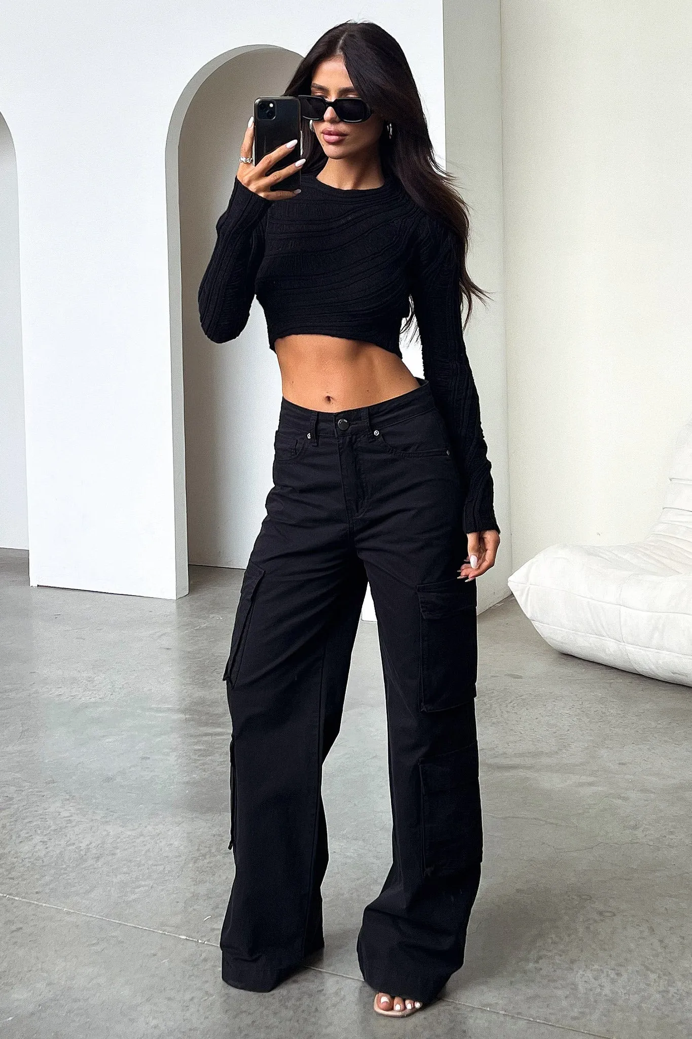 Alyssa Cargo Pants - Black sold by Thats So Fetch product image thumbnail 3
