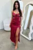 Sorrento Satin Maxi Dress - Red sold by Thats So Fetch