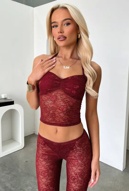 Melina Pants - Burgundy sold by Thats So Fetch