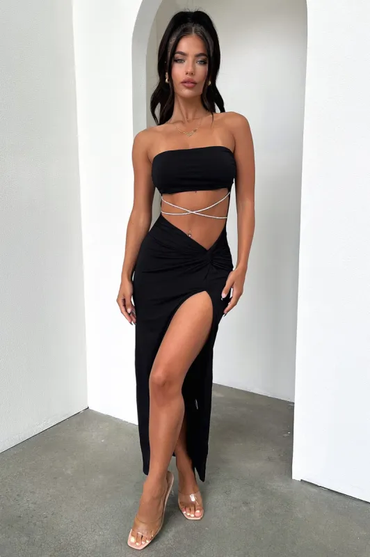 Zeilie Midi Dress - Black sold by Thats So Fetch