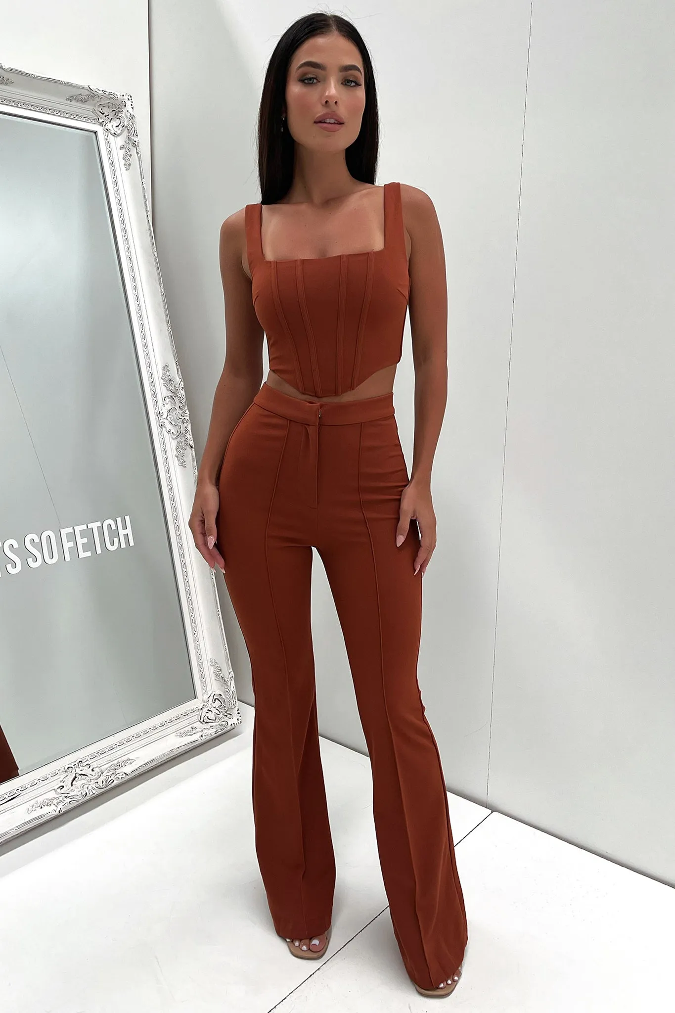 Token Flare Pants - Brown sold by Thats So Fetch product image thumbnail 4