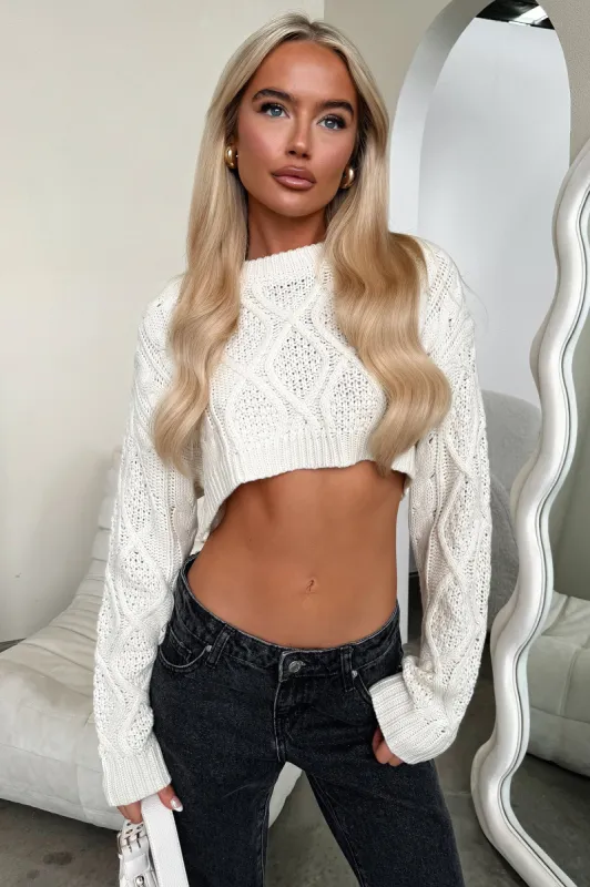 Alice Cropped Knit - Cream sold by Thats So Fetch