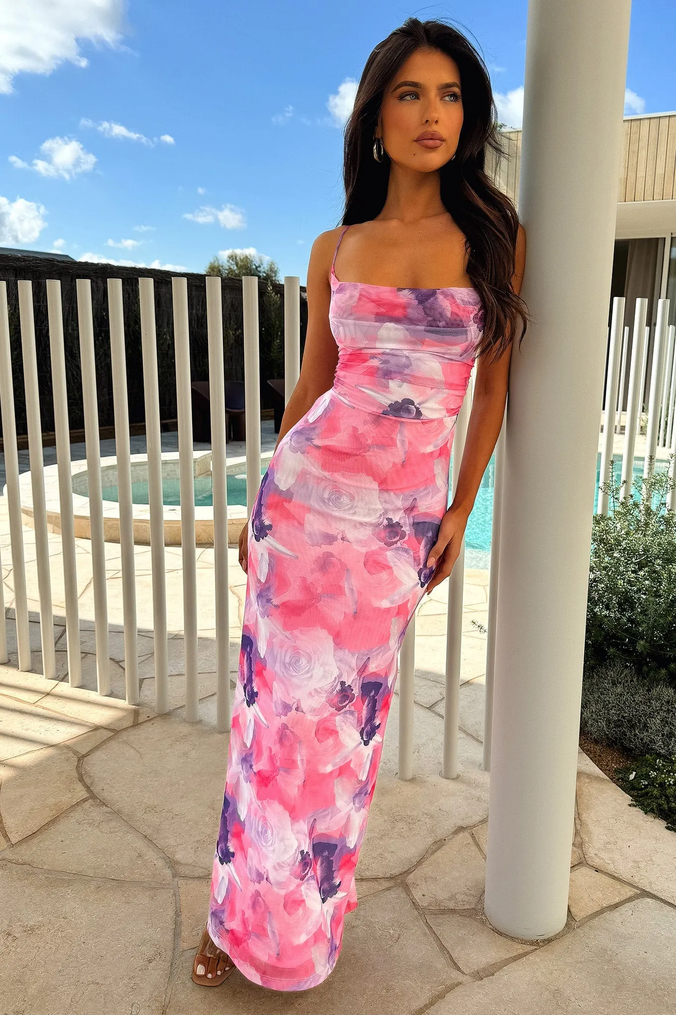 Nadine Maxi Dress - Pink Floral sold by Thats So Fetch product image thumbnail 4