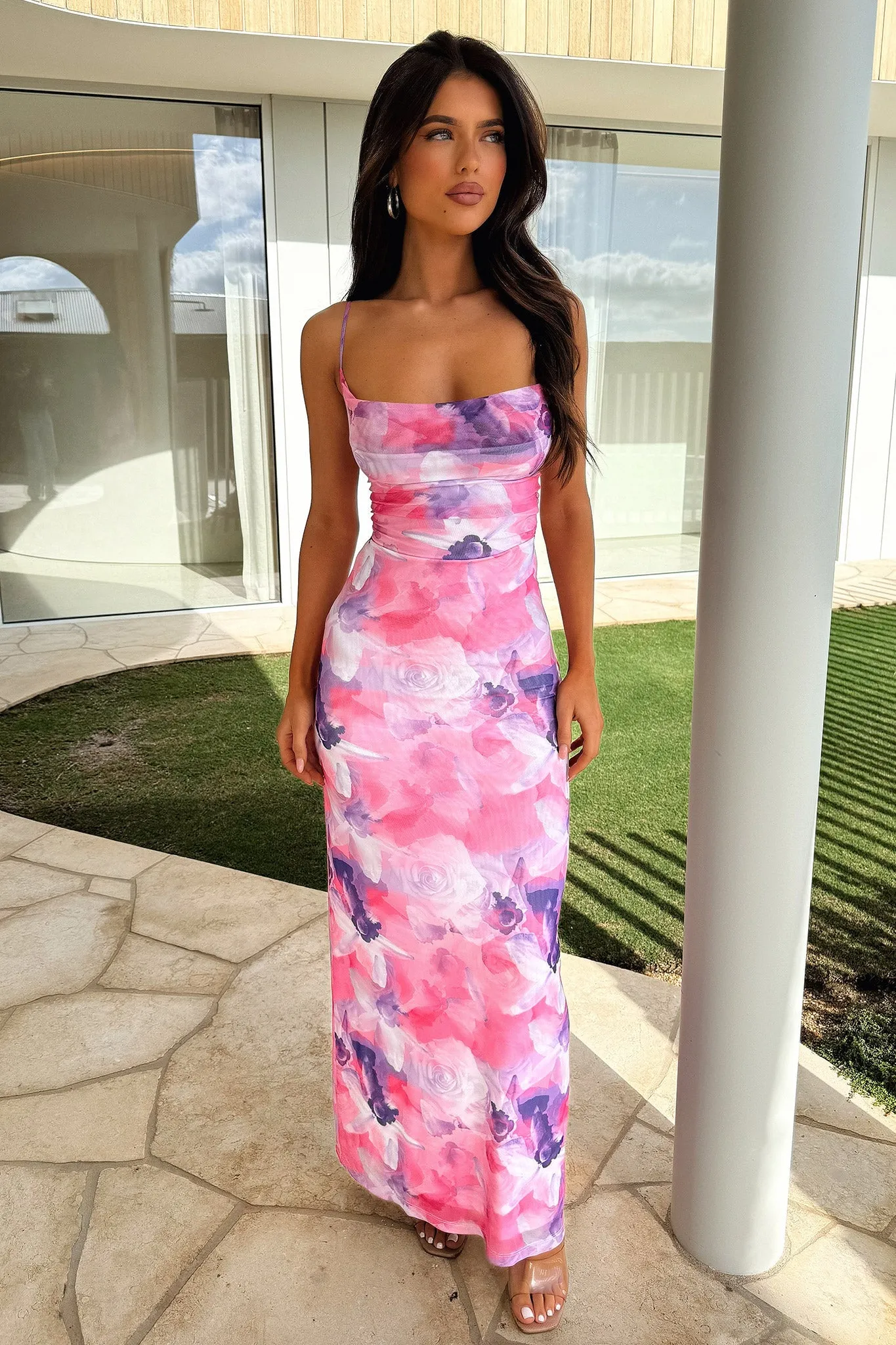 Nadine Maxi Dress - Pink Floral sold by Thats So Fetch product image thumbnail 5