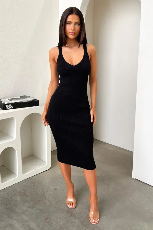 Tamarisa Midi Dress - Black sold by Thats So Fetch