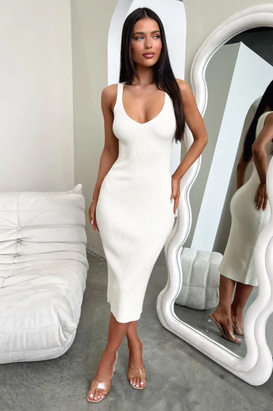 Tamarisa Midi Dress - Beige sold by Thats So Fetch